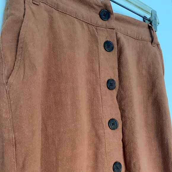 ASOS DESIGN Linen Column Midi Skirt - Picture 4 of 4